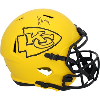 Xavier Worthy Kansas City Chiefs Autographed Riddell Rave Speed Replica Helmet
