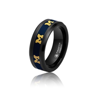 FanDrip Michigan Wolverines Tungsten Ring