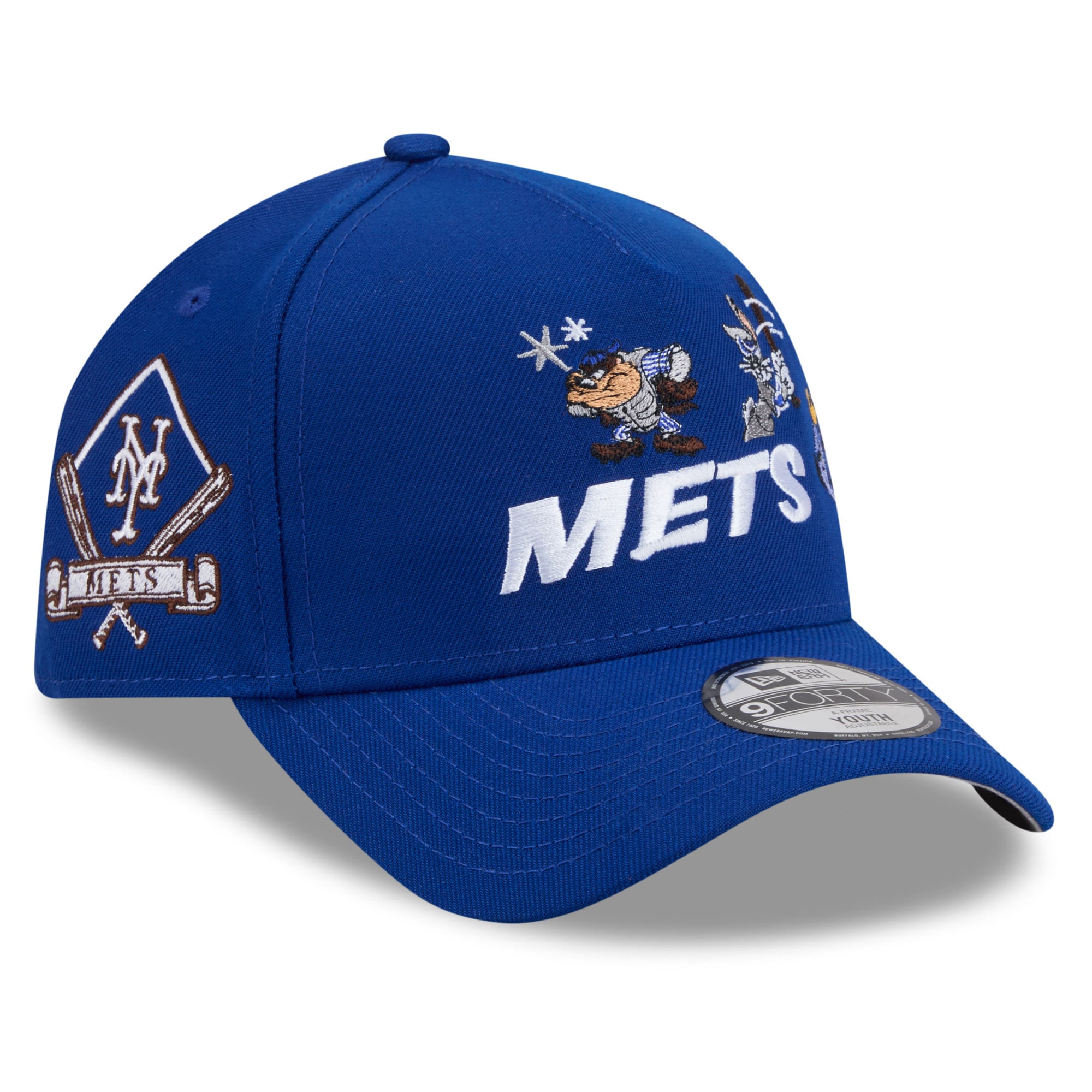 Youth New Era Royal New York Mets Looney Tunes A-Frame 9FORTY Adjustable Hat