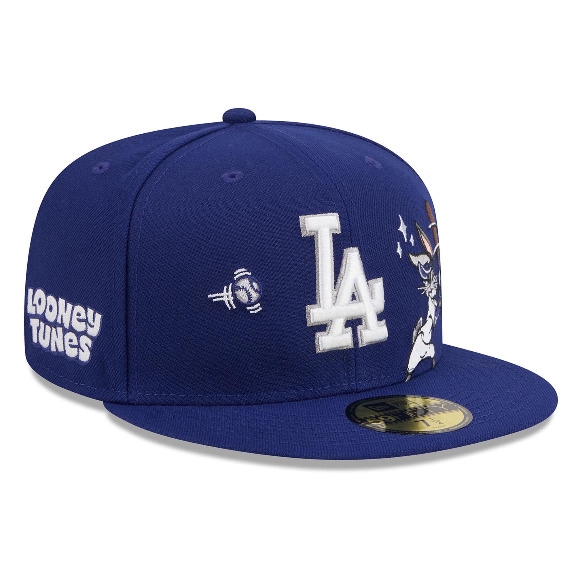 Men's New Era Royal Los Angeles Dodgers Looney Tunes Bugs Bunny 59FIFTY Fitted Hat