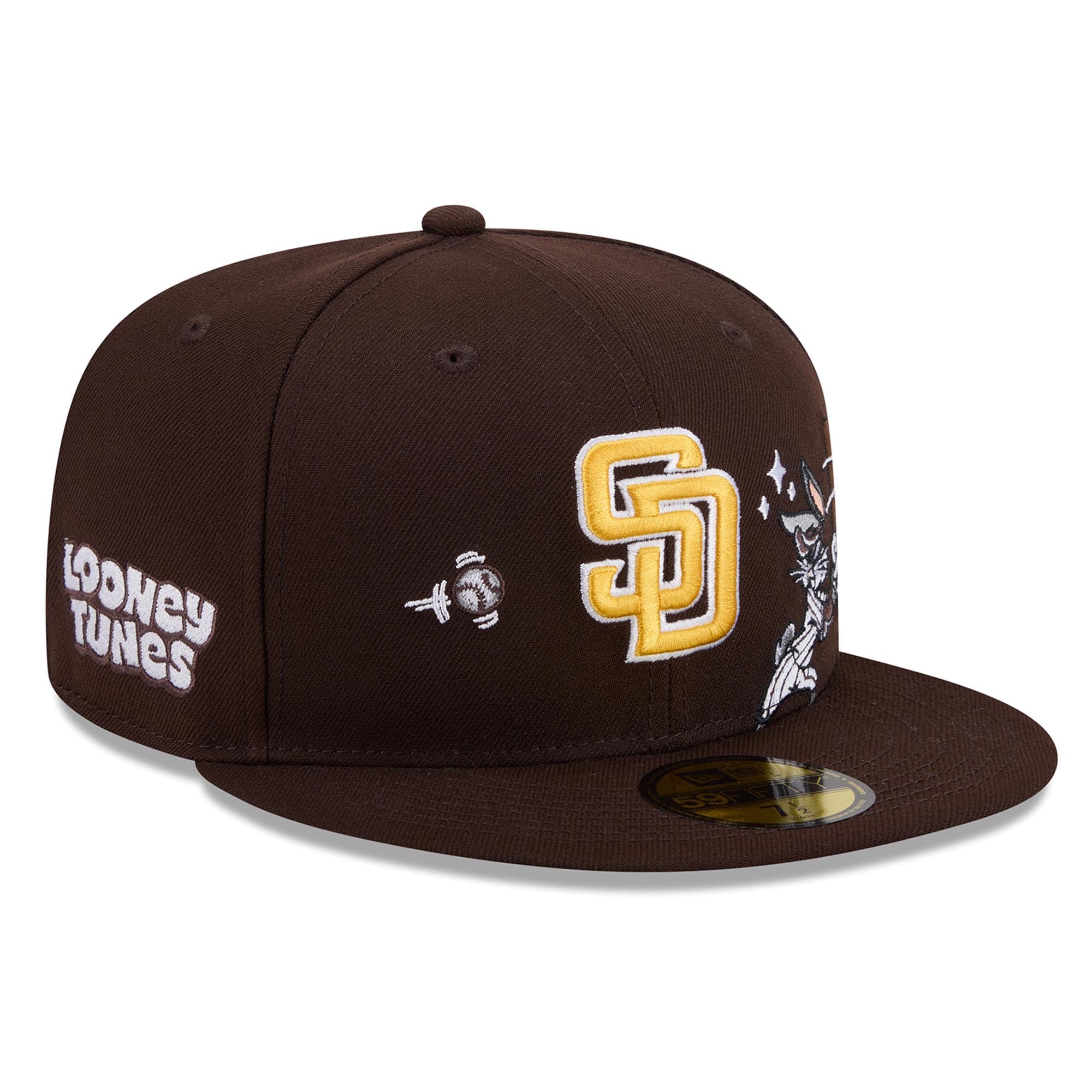 Men's New Era Brown San Diego Padres Looney Tunes Bugs Bunny 59FIFTY Fitted Hat