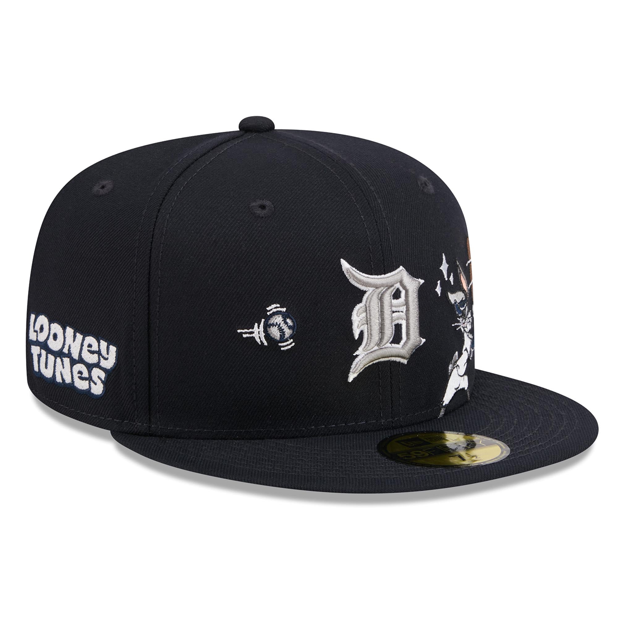 Men's New Era Navy Detroit Tigers Looney Tunes Bugs Bunny 59FIFTY Fitted Hat