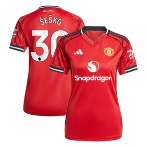 Maillot Domicile Manchester United adidas 2025-26 - Femme avec flocage Šeško 30, vue 2