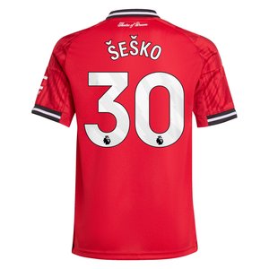 Maillot Domicile Manchester United adidas 2025-26 - Enfant avec flocage Šeško 30, vue 4