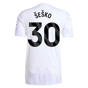 Maillot Extérieur de Manchester United adidas 2025-26 avec flocage Šeško 30, vue 4