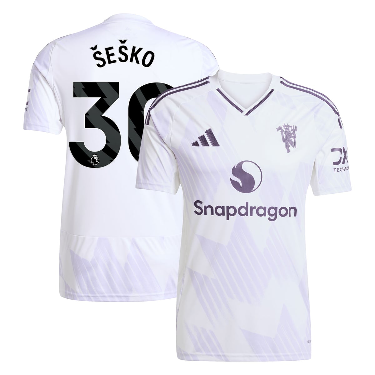 Maillot Extérieur de Manchester United adidas 2025-26 avec flocage Šeško 30