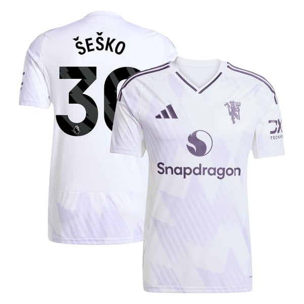Maillot Extérieur de Manchester United adidas 2025-26 avec flocage Šeško 30