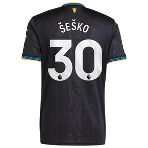 Maillot troisième tenue Manchester United adidas 2025-26 avec flocage Šeško 30, vue 4