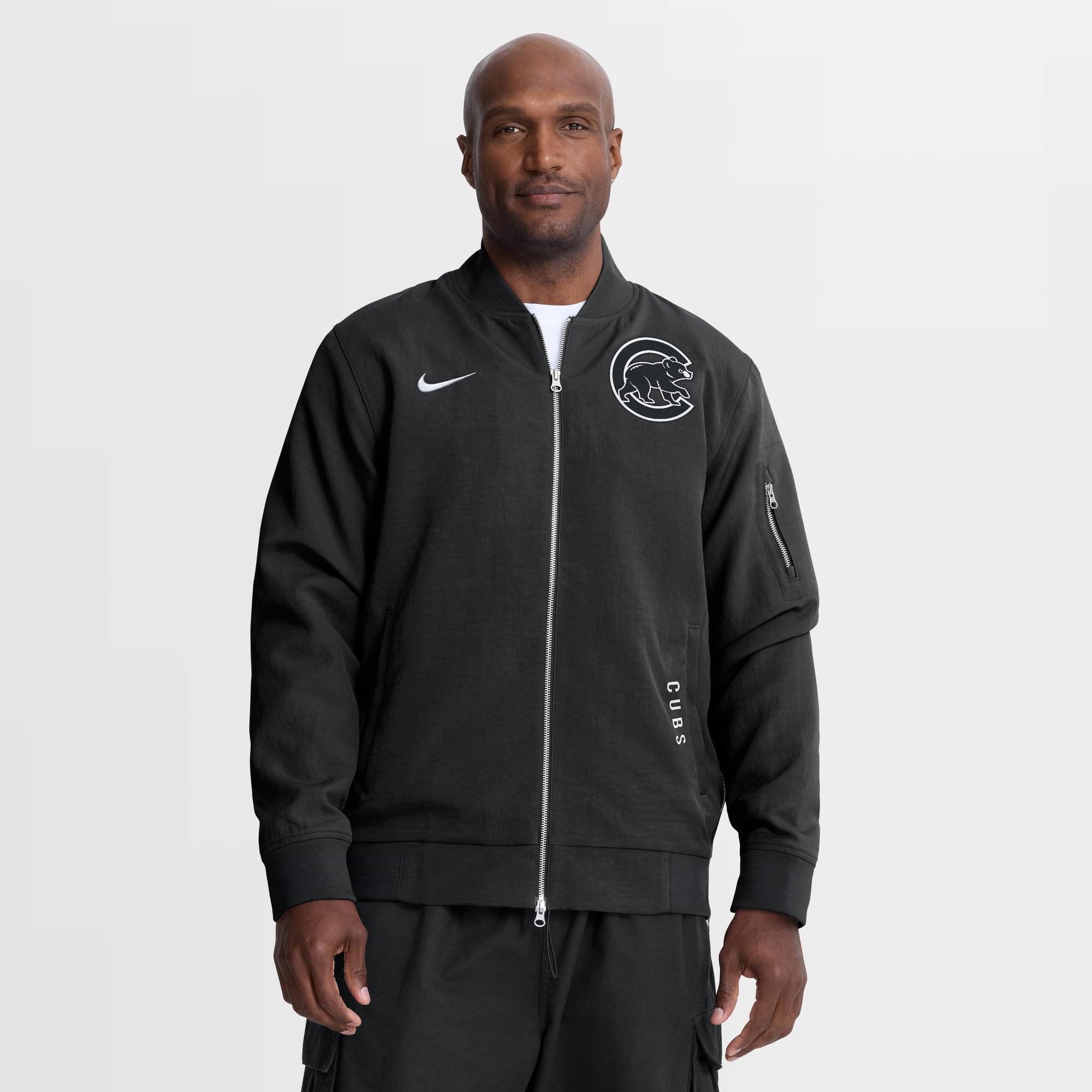 Giacca bomber Nike Dugout dei Chicago Cubs - Uomo