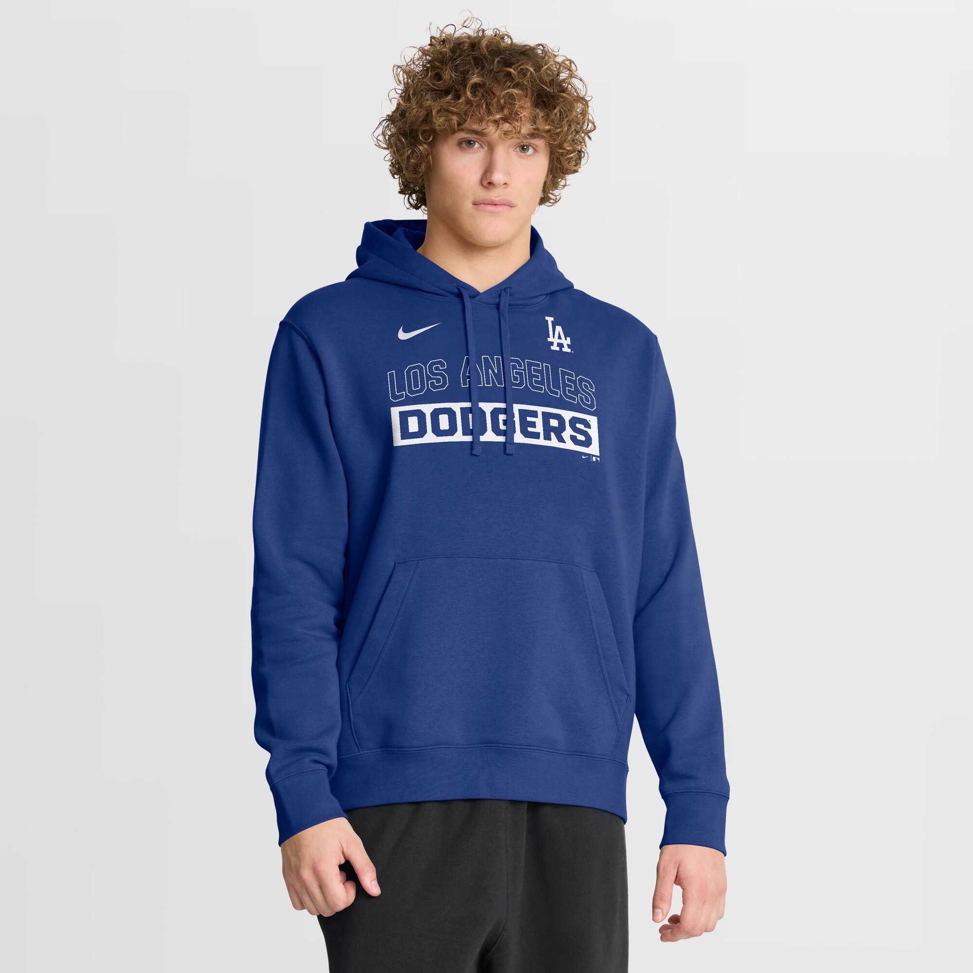 Felpa con cappuccio in pile Nike Club Los Angeles Dodgers - Uomo