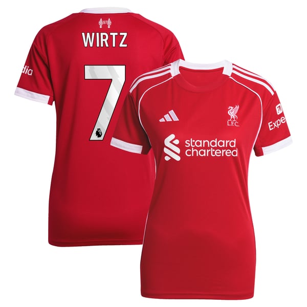 Maillot Liverpool adidas Domicile 25/26 - Femmes avec flocage Wirtz 7