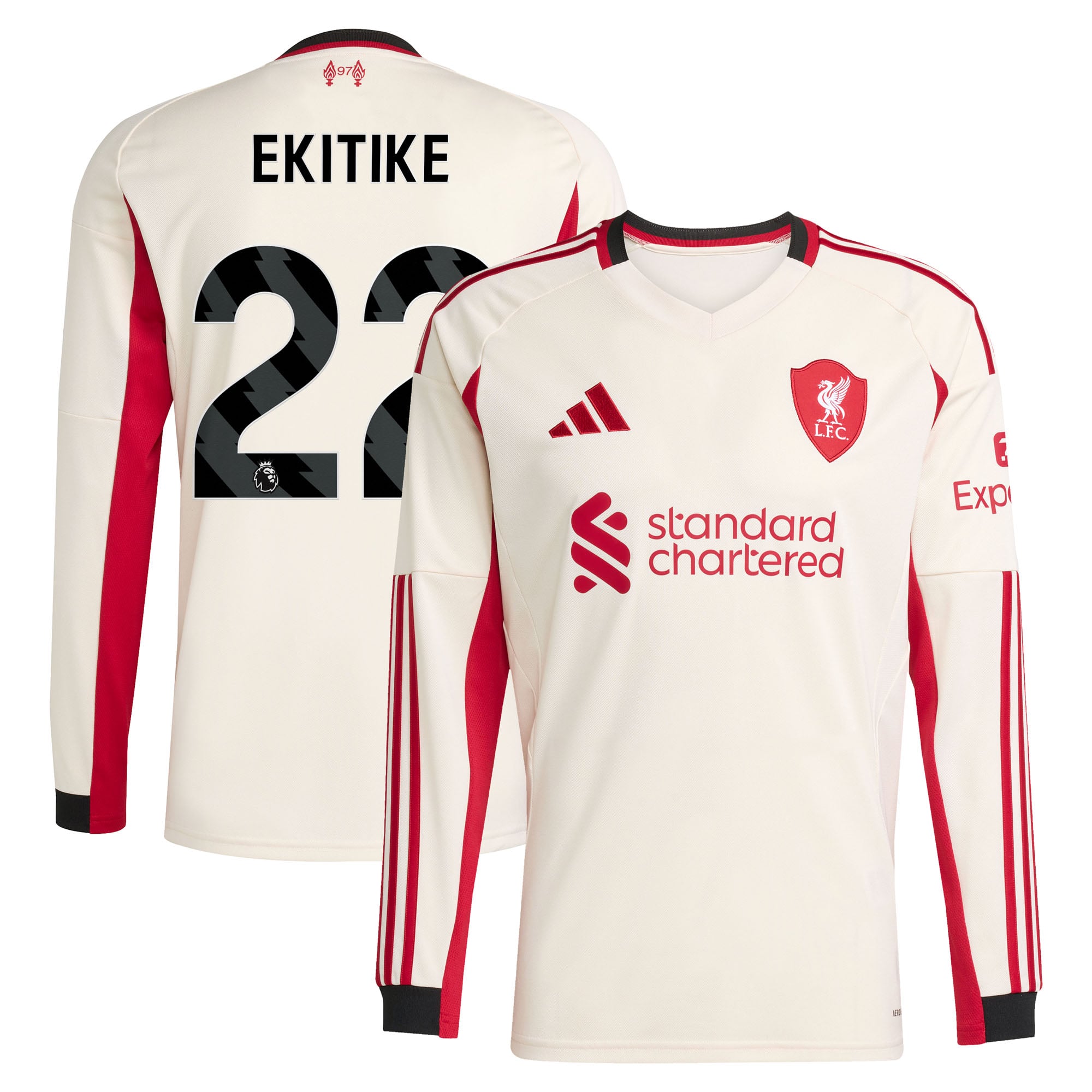 Maillot adidas Liverpool Extérieur 25/26 - Manches longues avec flocage Ekitike 22