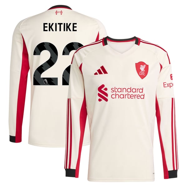 Maillot adidas Liverpool Extérieur 25/26 - Manches longues avec flocage Ekitike 22