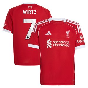 Maillot Liverpool adidas Domicile 25/26 - Enfant avec flocage Wirtz 7, vue 1