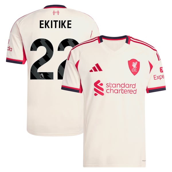 Maillot adidas Liverpool Extérieur 25/26 avec flocage Ekitike 22