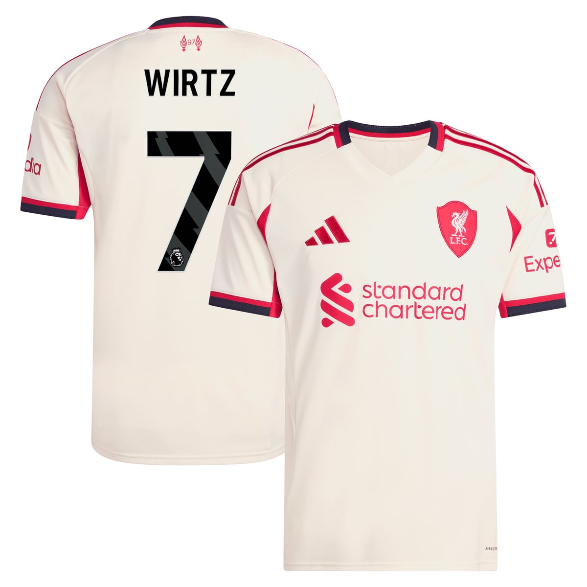 Maillot adidas Liverpool Extérieur 25/26 avec flocage Wirtz 7
