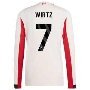Maillot Authentique adidas Liverpool Extérieur 25/26 - Manches Longues avec flocage Wirtz 7, vue 4