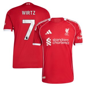 Maillot Authentique Liverpool adidas Domicile 25/26 avec flocage Wirtz 7, vue 1