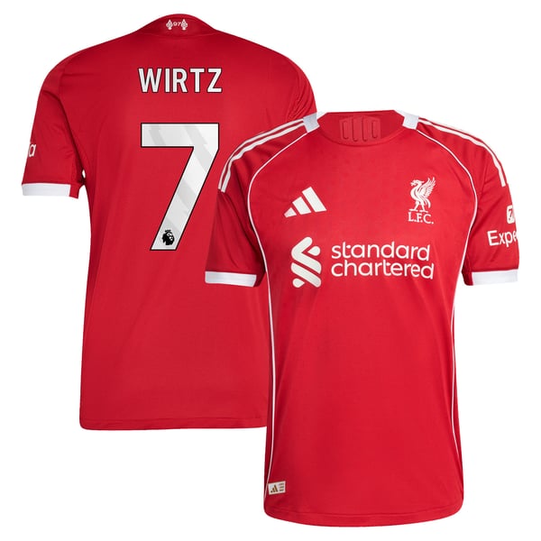 Maillot Authentique Liverpool adidas Domicile 25/26 avec flocage Wirtz 7