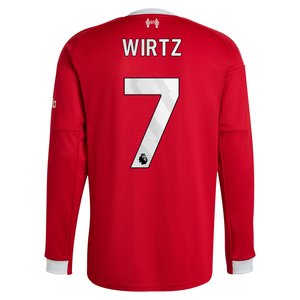 Maillot Liverpool adidas Domicile 25/26 - Manches longues avec flocage Wirtz 7, vue 4