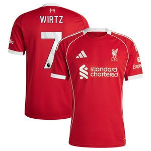 Maillot Liverpool adidas Domicile 25/26 avec flocage Wirtz 7, vue 2