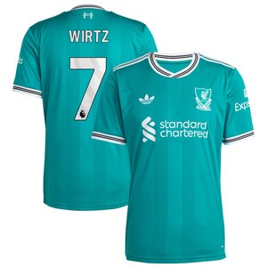 Maillot adidas Liverpool Troisième 25/26 avec flocage Wirtz 7, vue 1
