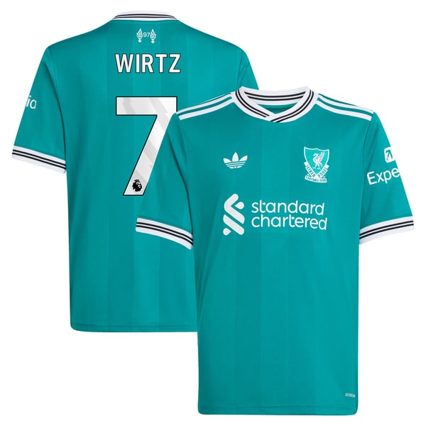 Maillot adidas Liverpool Troisième 25/26 - Enfant avec flocage Wirtz 7