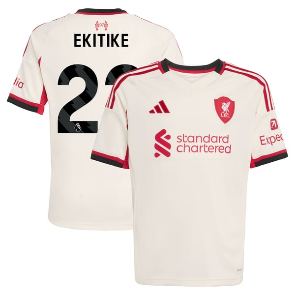 Maillot adidas Liverpool Extérieur 25/26 - Enfant avec flocage Ekitike 22