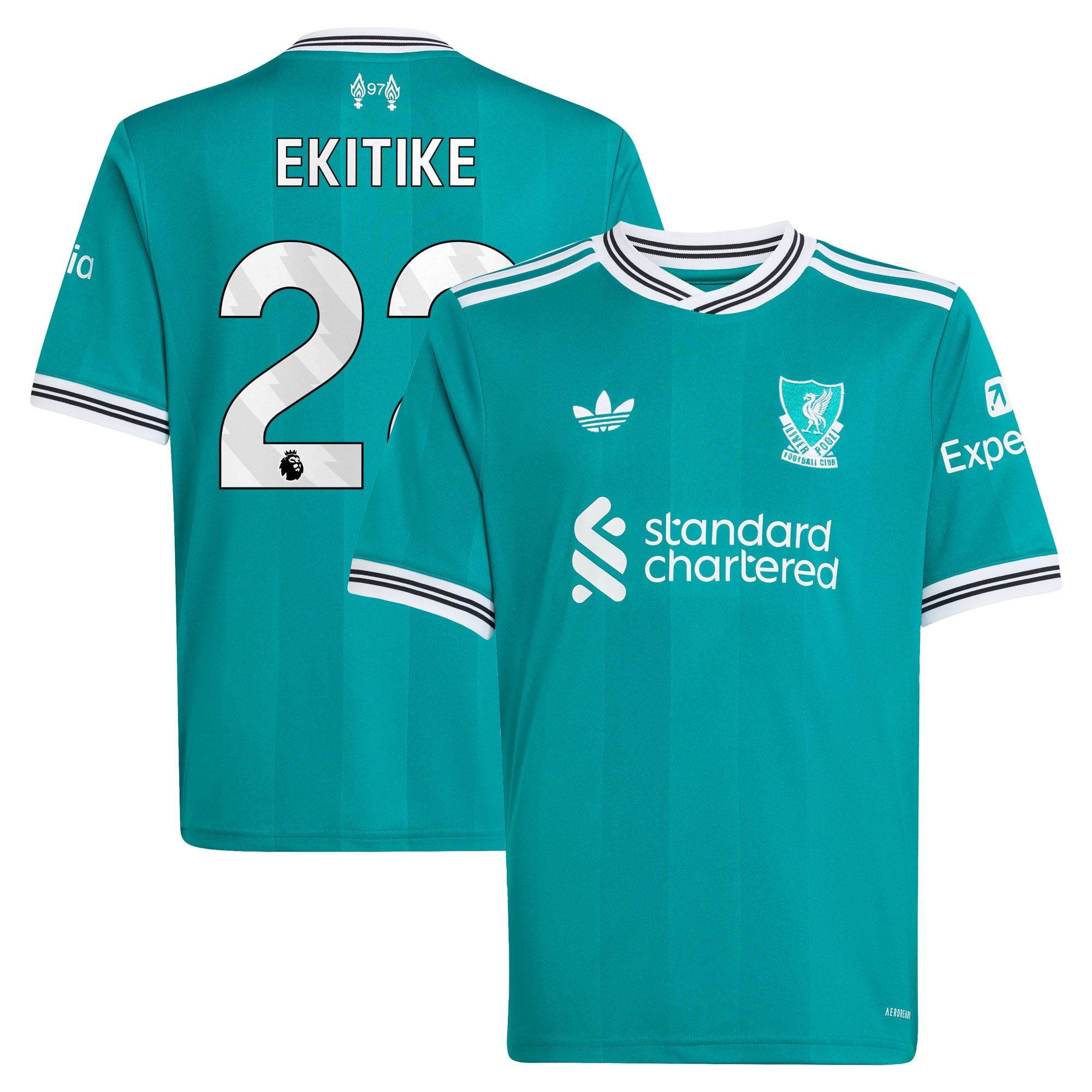 Maillot adidas Liverpool Troisième 25/26 - Enfant avec flocage Ekitike 22