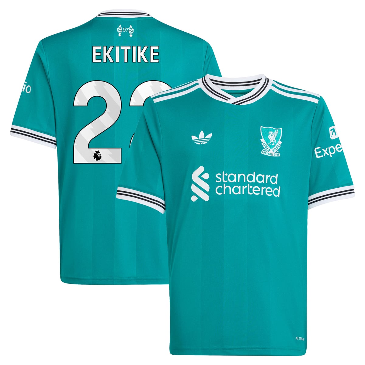 Maillot adidas Liverpool Troisième 25/26 - Enfant avec flocage Ekitike 22