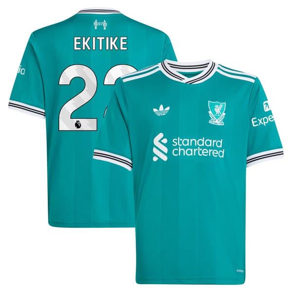 Maillot adidas Liverpool Troisième 25/26 - Enfant avec flocage Ekitike 22