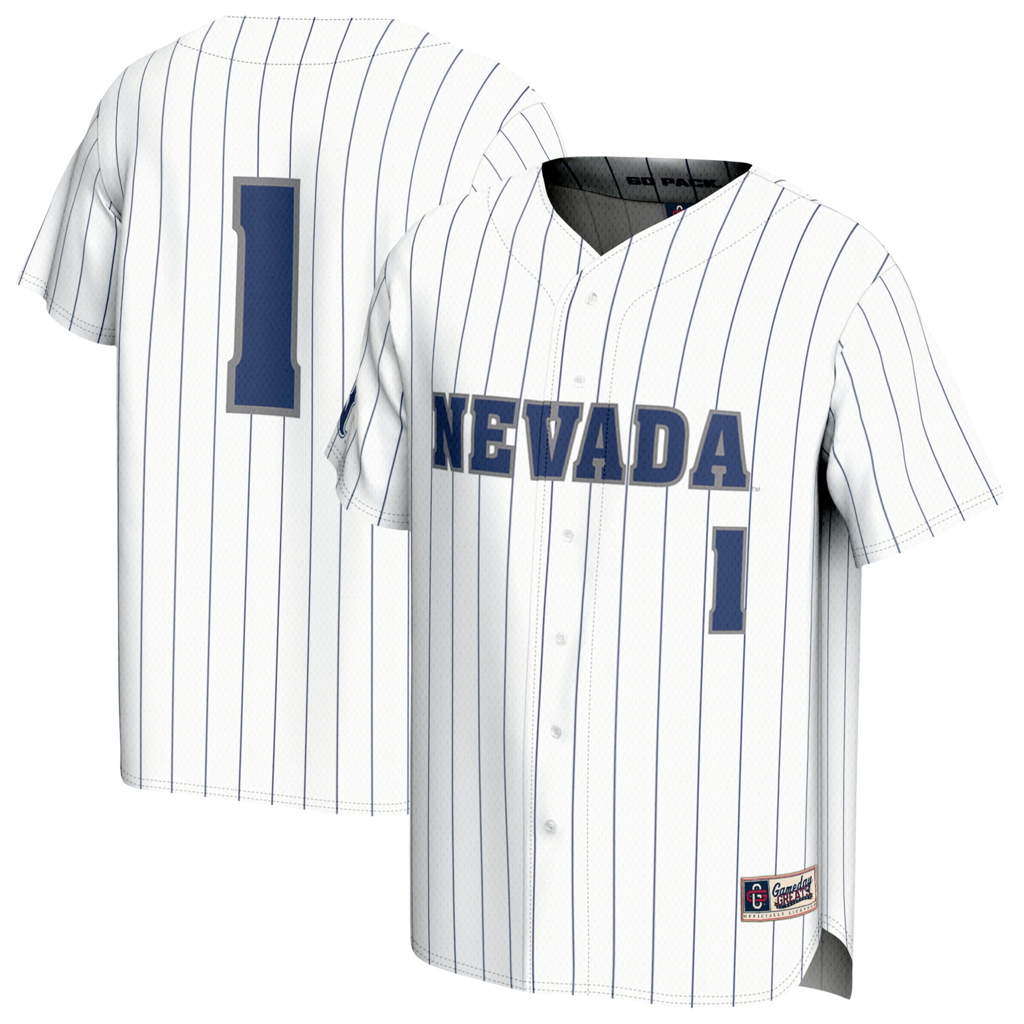 Unisex GameDay Greats White Nevada Wolf Pack Lightweight Baseball Jersey