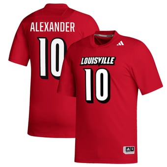 Men's adidas Jaire Alexander Red Louisville Cardinals Replica Football Alumni Jersey