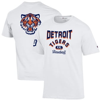 Men's Champion White Detroit Tigers 3-Hit Jersey T-Shirt