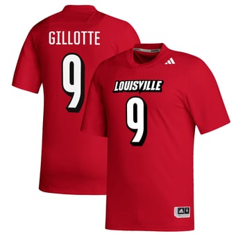 Men's adidas Ashton Gillotte Red Louisville Cardinals Replica Football Alumni Jersey