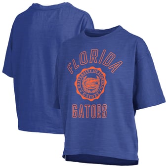 Women's Pressbox Royal Florida Gators Motley Crew Bishop Waist Length Oversized Slub T-Shirt