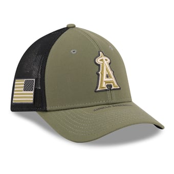 Men's New Era  Olive Los Angeles Angels 2026 Armed Forces Day 39THIRTY M-Crown Flex Hat