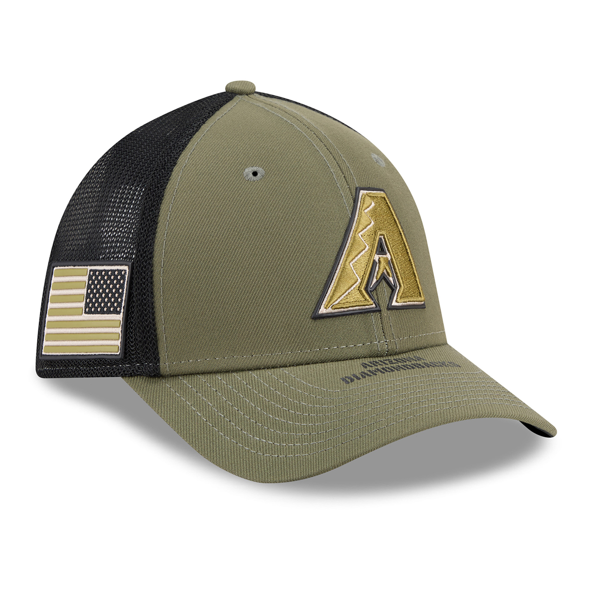 Men's New Era  Olive Arizona Diamondbacks 2026 Armed Forces Day 39THIRTY M-Crown Flex Hat