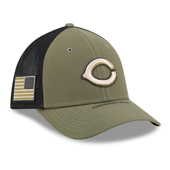 Men's New Era  Olive Cincinnati Reds 2026 Armed Forces Day 39THIRTY M-Crown Flex Hat