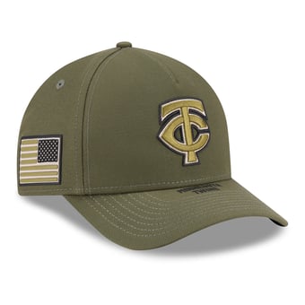 Youth New Era Olive Minnesota Twins 2026 Armed Forces Day 9FORTY M-Crown Adjustable Hat