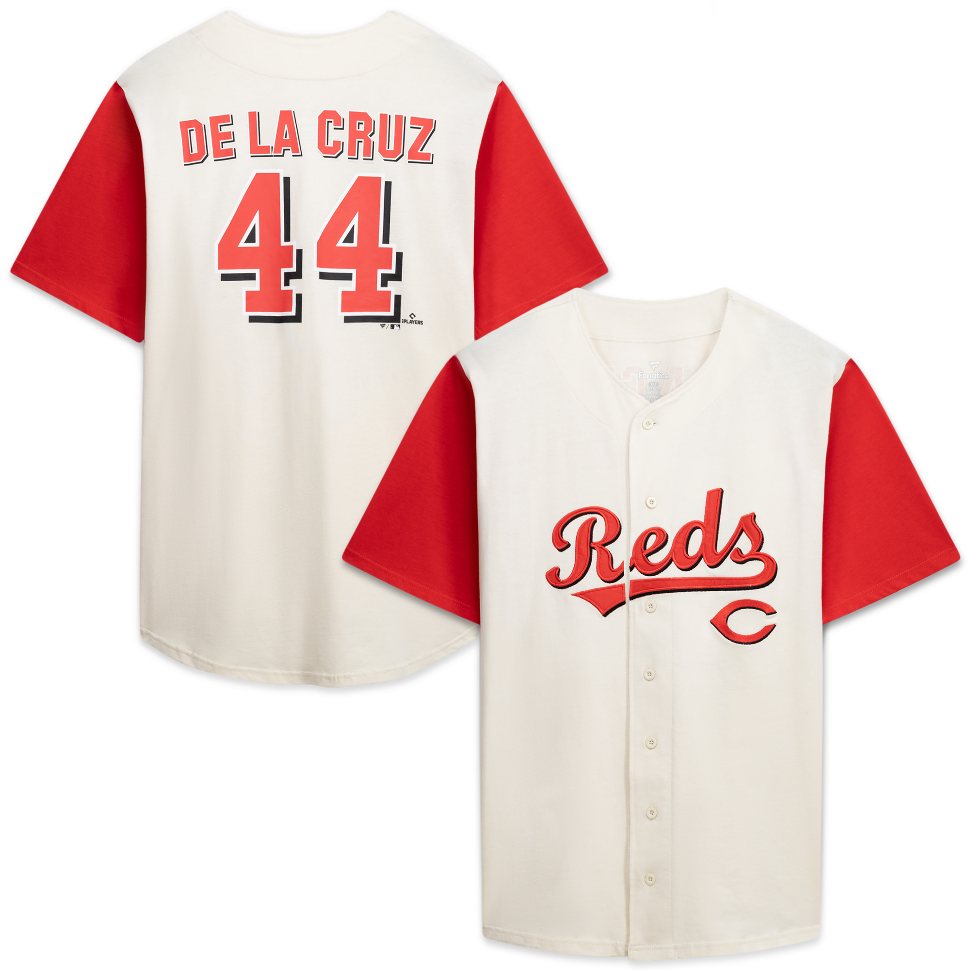 Men's Profile Cream/Red Cincinnati Reds Big & Tall Two-Color Fashion Jersey