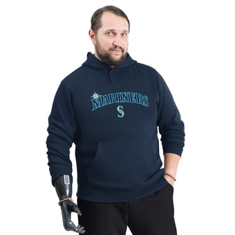 Men's G-III Sports by Carl Banks Navy Seattle Mariners Adaptive Lockup Fleece Hoodie