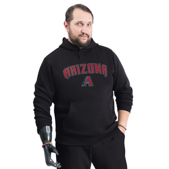 Men's G-III Sports by Carl Banks Black Arizona Diamondbacks Adaptive Lockup Fleece Hoodie