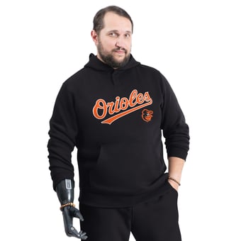 Men's G-III Sports by Carl Banks Black Baltimore Orioles Adaptive Lockup Fleece Hoodie