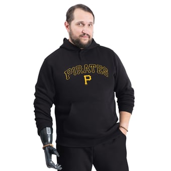 Men's G-III Sports by Carl Banks Black Pittsburgh Pirates Adaptive Lockup Fleece Hoodie
