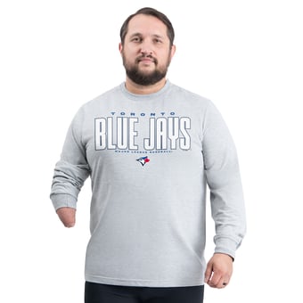 Men's G-III Sports by Carl Banks Gray Toronto Blue Jays Adaptive Long Sleeve T-Shirt