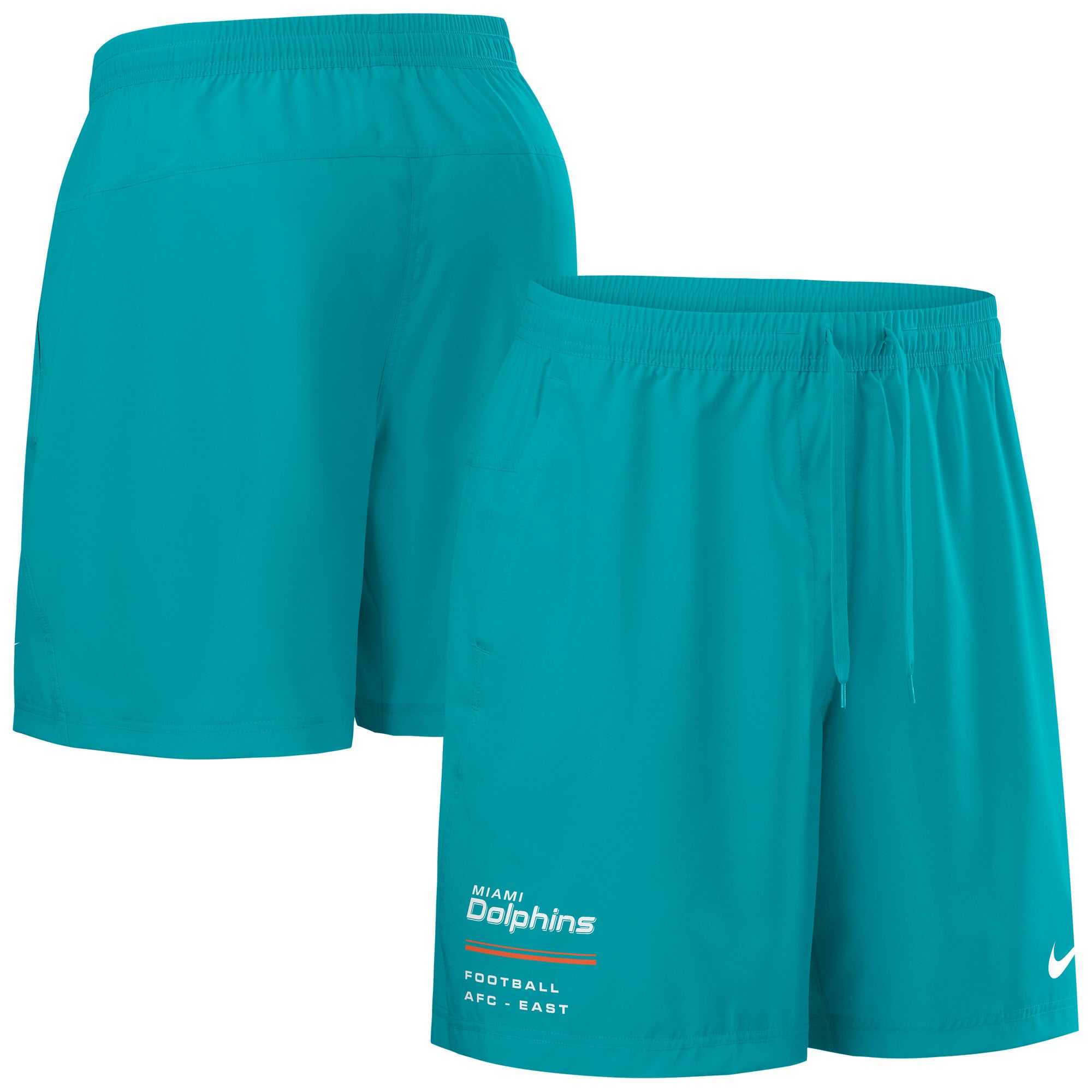Miami Dolphins Short tissé Nike Dri-FIT 7 pouces avec logo d’équipe - Homme