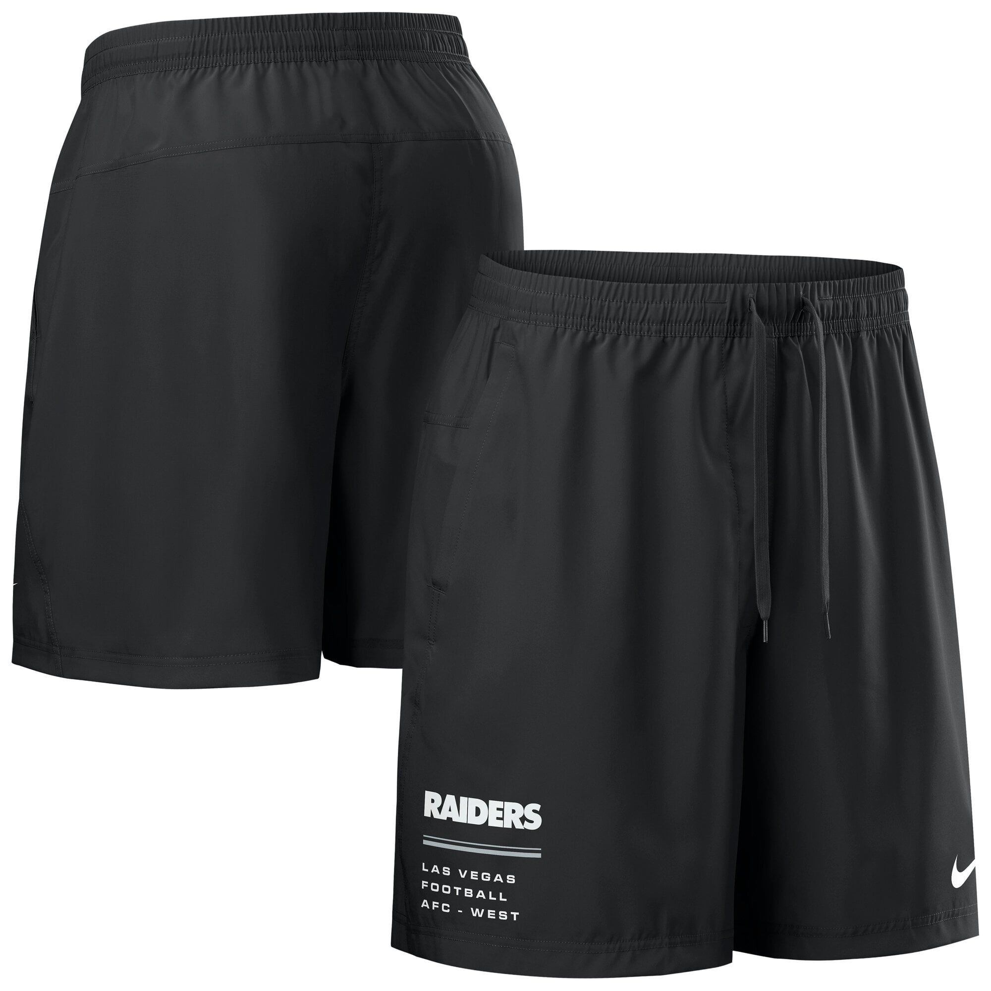 Las Vegas Raiders Short tissé Nike Dri-FIT 7 pouces avec logo d’équipe - Homme