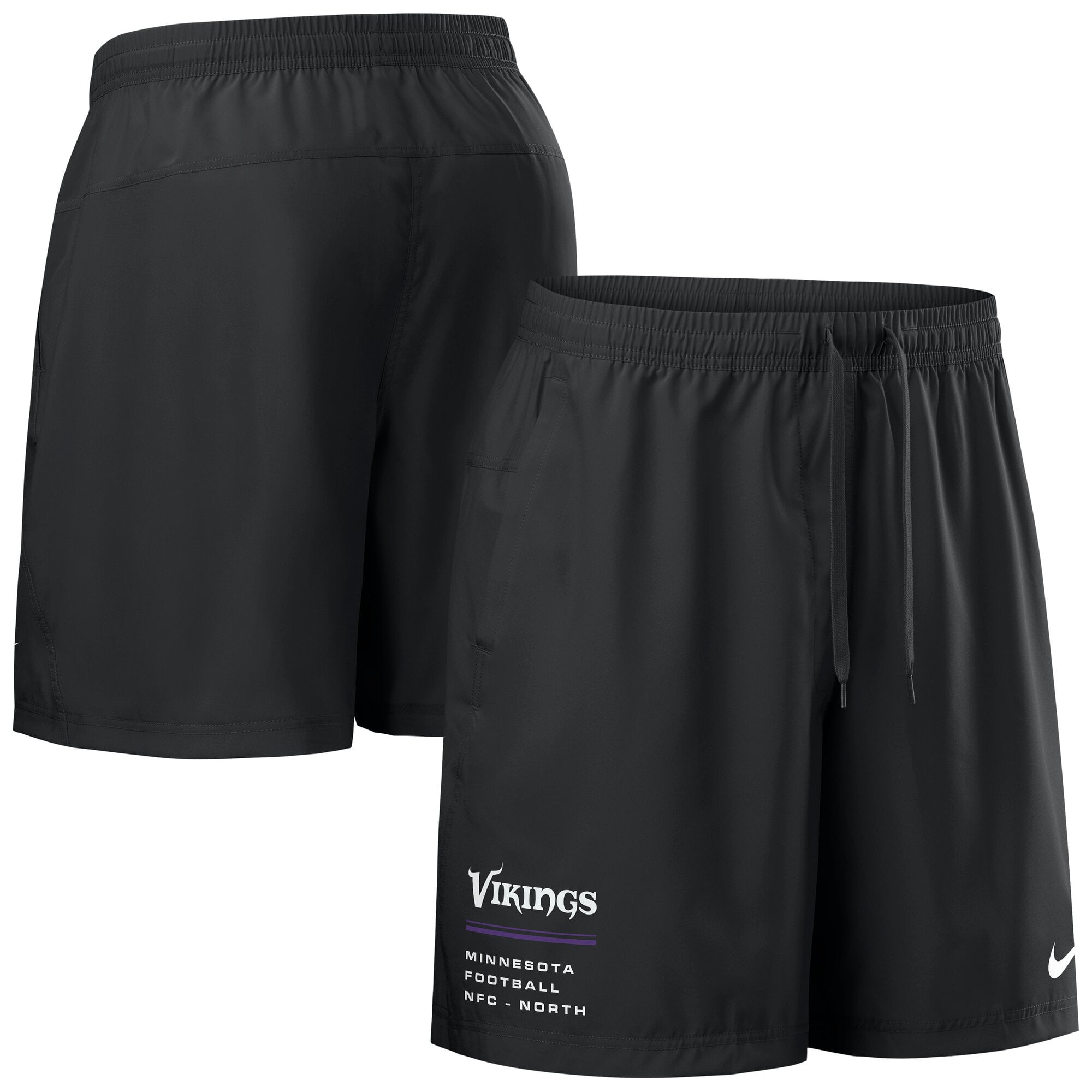 Minnesota Vikings Short tissé Nike Dri-FIT 7 pouces avec logo d’équipe - Homme