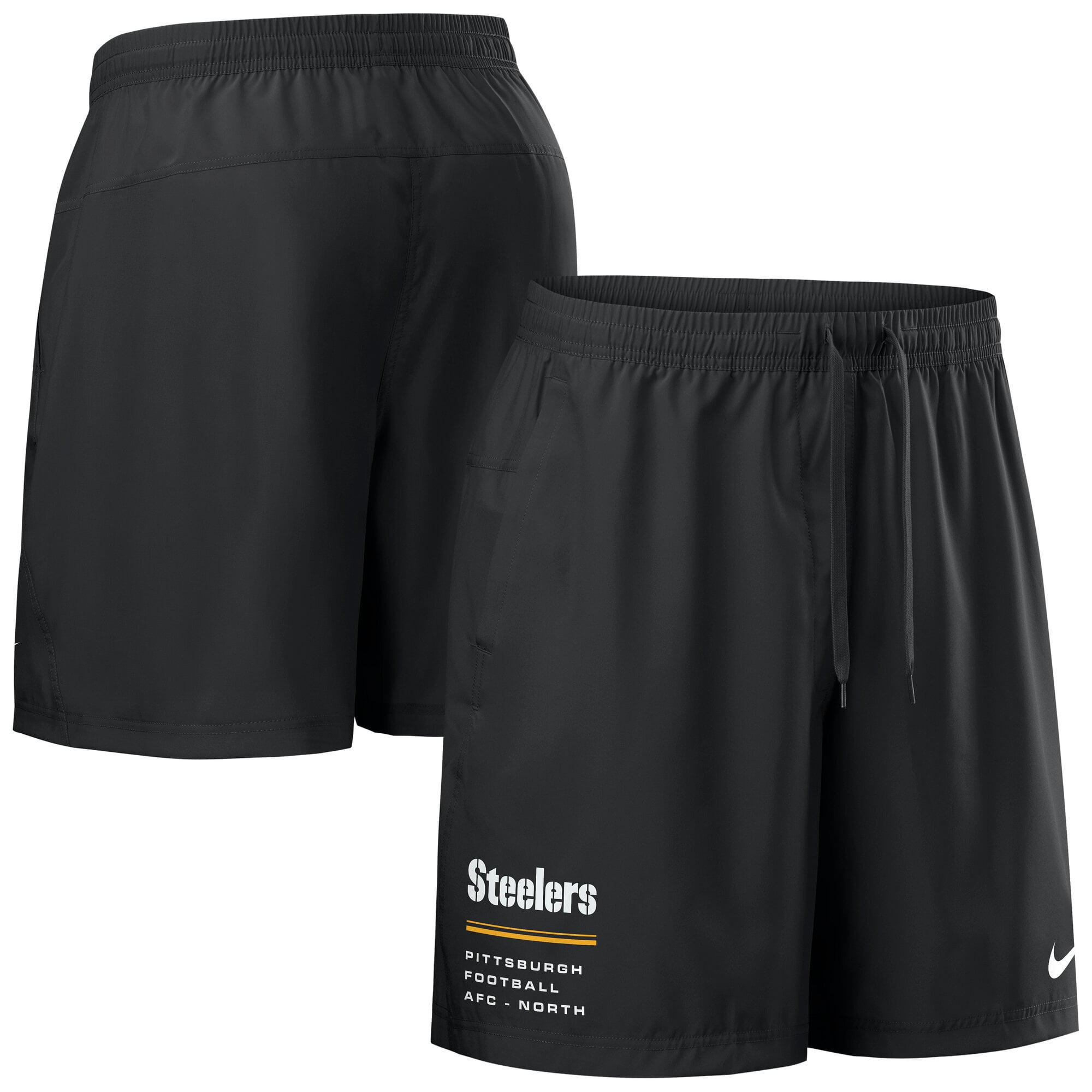 Pittsburgh Steelers Short tissé Nike Dri-FIT 7 pouces avec logo d’équipe - Homme